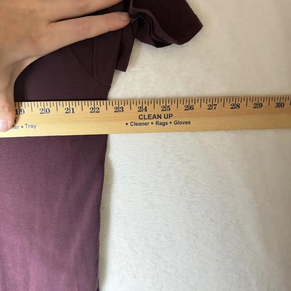 Lululemon All Yours Tee Maroon/Garnet Relaxed Fit Women’s size 10/12 - Picture 4 of 6